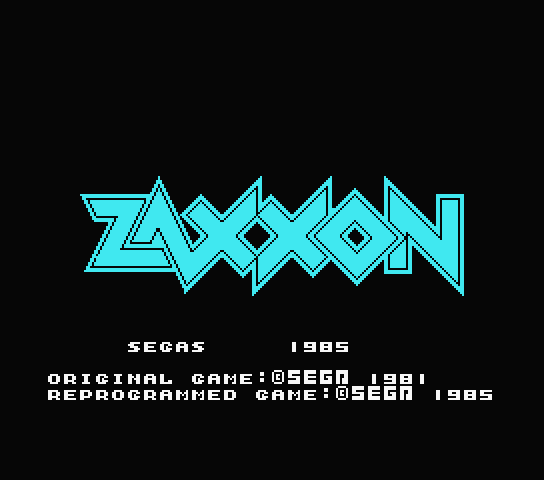 Zaxxon title screen for MSX